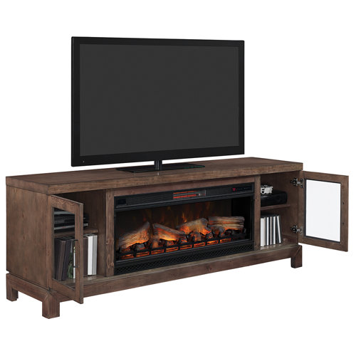 ClassicFlame Berkeley 76In Infrared Electric Fireplace TV Stand in